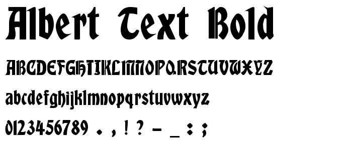 Albert Text Bold font